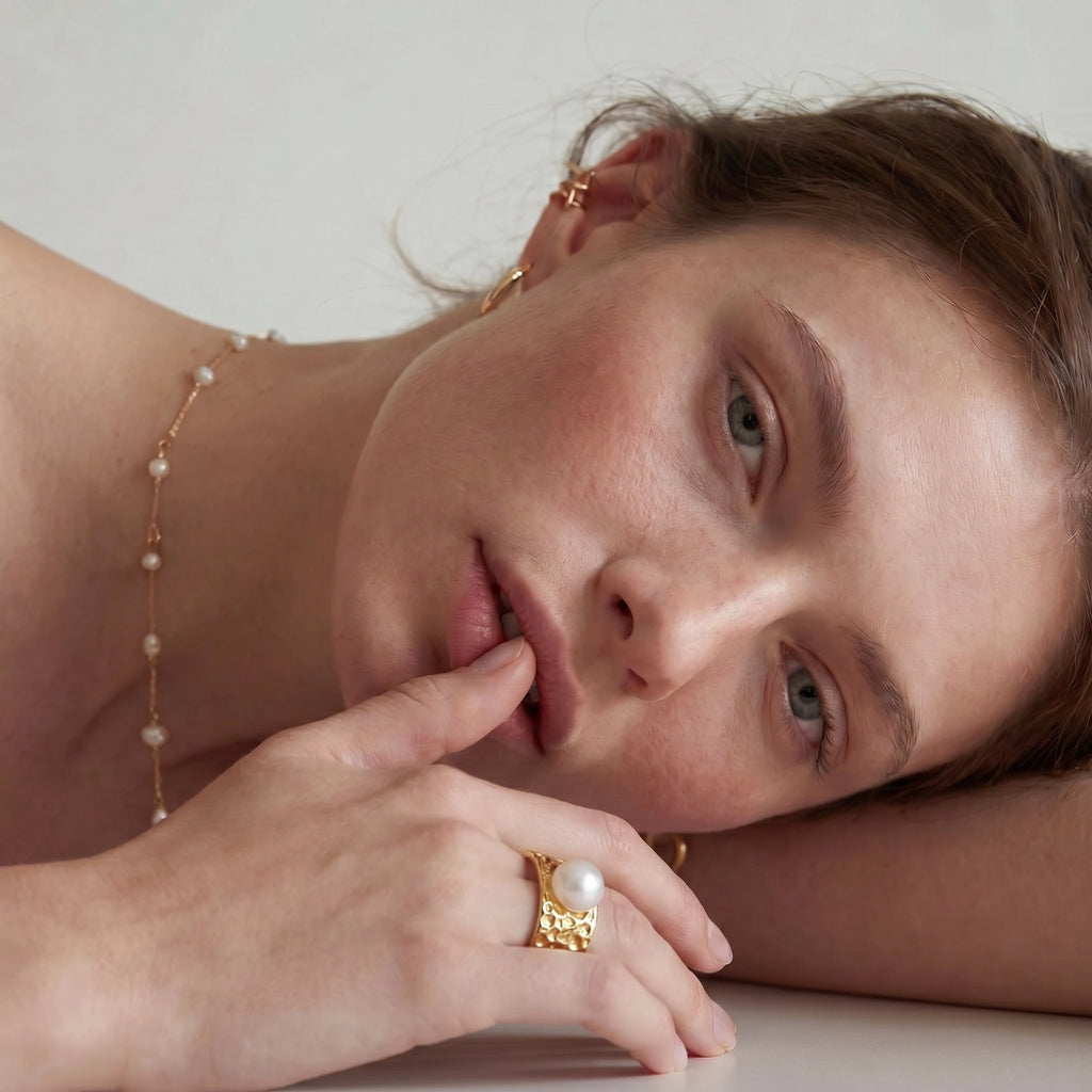 Gouden Getij Parelring | AULORIS